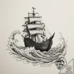 Tattoo sketch a powerful viking longship cutt… – tattoo sketch (№1754992902_0, 12.08.2025 10:01) — tattoovalue.net