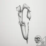 Pitcher plant – tattoo sketch (№1754993098_0, 12.08.2025 10:04) — tattoovalue.net