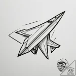 Tattoo design a tiny paper airplane taking of… – tattoo sketch (№1754993296_0, 12.08.2025 10:08) — tattoovalue.net