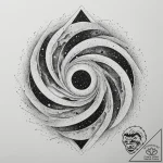 Tattoo design a swirling nebula or galaxy, re… – tattoo sketch (№1754995674_0, 12.08.2025 10:47) — tattoovalue.net