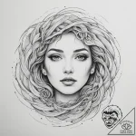 Tattoo sketch gemini faces dissolving into a… – tattoo sketch (№1754997486_0, 12.08.2025 11:18) — tattoovalue.net