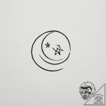 Tattoo design a single, tiny star or moon sym… – tattoo sketch (№1754998510_0, 12.08.2025 11:35) — tattoovalue.net
