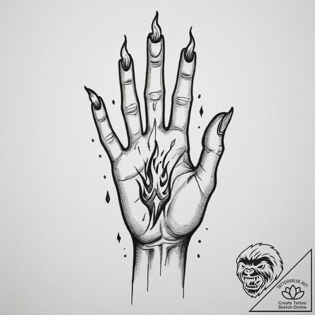 86. tattoo sketch: the rune "treba," depicted... - tattoo sketch (№1754998707_0, 12.08.2025 11:38) — tattoovalue.net