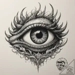 Tattoo sketch a dragon’s eye peering through… – tattoo sketch (№1754998909_0, 12.08.2025 11:41) — tattoovalue.net