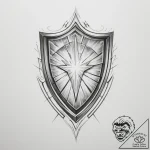 Tattoo sketch an abstract “shield” made of in… – tattoo sketch (№1755001113_0, 12.08.2025 12:18) — tattoovalue.net