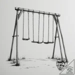 An empty playground at dusk, swings gently mo… – tattoo sketch (№1755004730_0, 12.08.2025 13:18) — tattoovalue.net