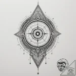 Tattoo design a glowing “target locked” indic… – tattoo sketch (№1755005932_0, 12.08.2025 13:38) — tattoovalue.net