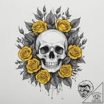 A shot of a field of oilseed rape in bloom, a… – tattoo sketch (№1755006334_0, 12.08.2025 13:45) — tattoovalue.net