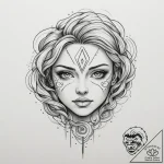 Tattoo design a powerful thought bubble with… – tattoo sketch (№1755006536_0, 12.08.2025 13:48) — tattoovalue.net