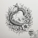 Dandelion with birds, tattoo drawing outline,… – tattoo sketch (№1755008740_0, 12.08.2025 14:25) — tattoovalue.net