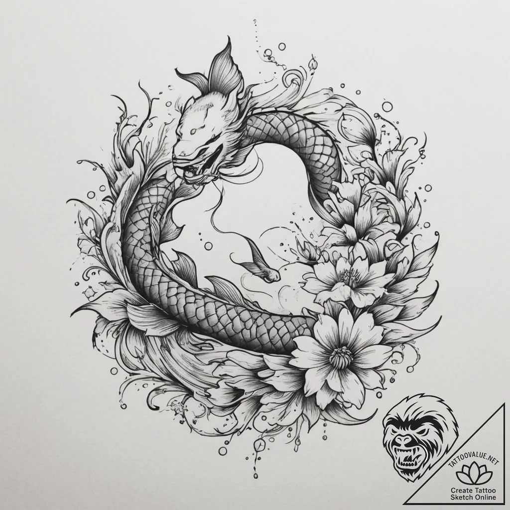 Dandelion with birds, tattoo drawing outline,... - tattoo sketch (№1755008740_0, 12.08.2025 14:25) — tattoovalue.net