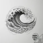 Tattoo sketch a subtle “wave” of emotion movi… – tattoo sketch (№1755009139_0, 12.08.2025 14:32) — tattoovalue.net