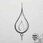 Tattoo sketch a single, perfectly formed tear… – tattoo sketch (№1755010330_0, 12.08.2025 14:52) — tattoovalue.net