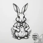The white rabbit from alice in wonderland, in… – tattoo sketch (№1755011353_0, 12.08.2025 15:09) — tattoovalue.net