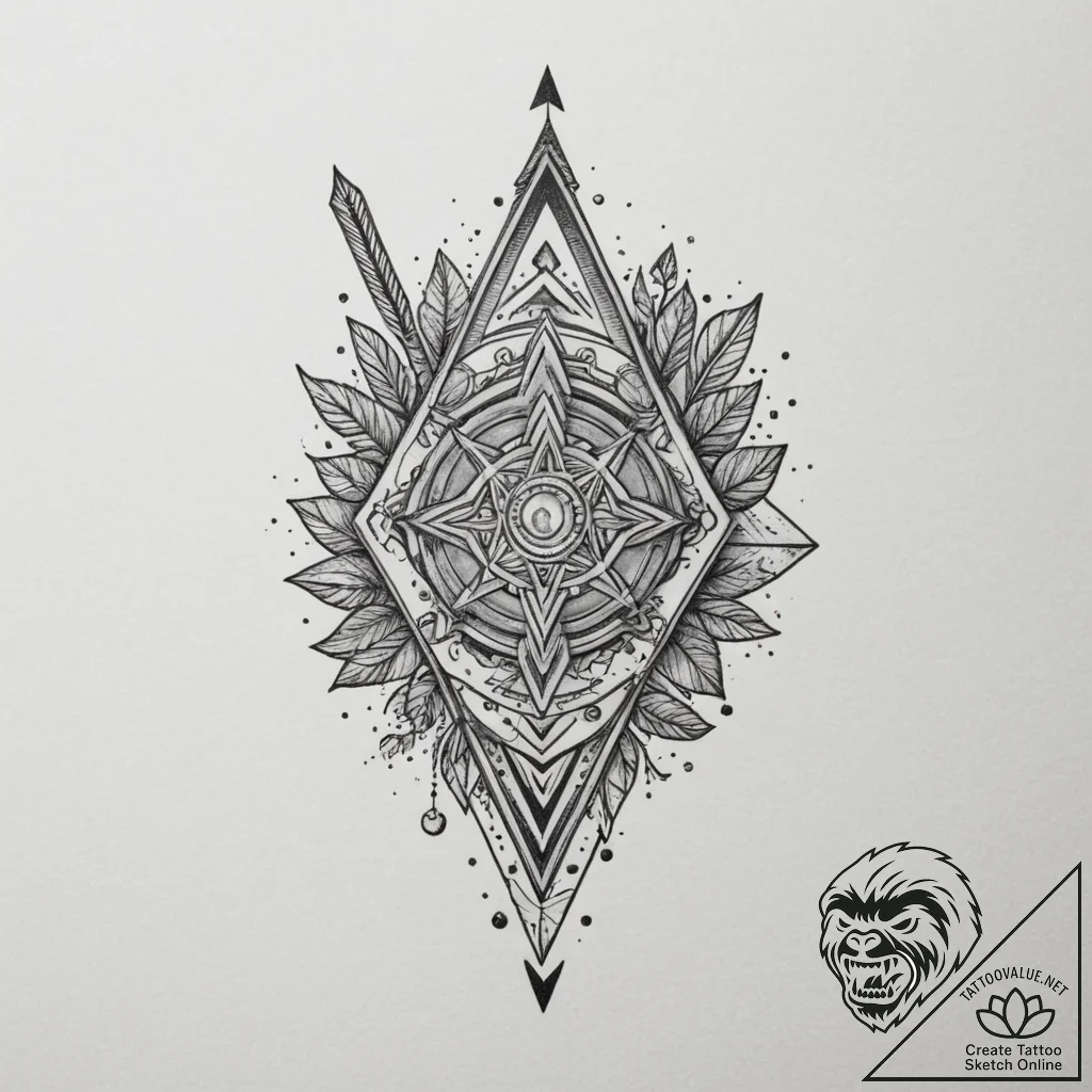 Tattoo design a simple 'level up' arrow linew... - tattoo sketch (№1755014155_0, 12.08.2025 15:55) — tattoovalue.net