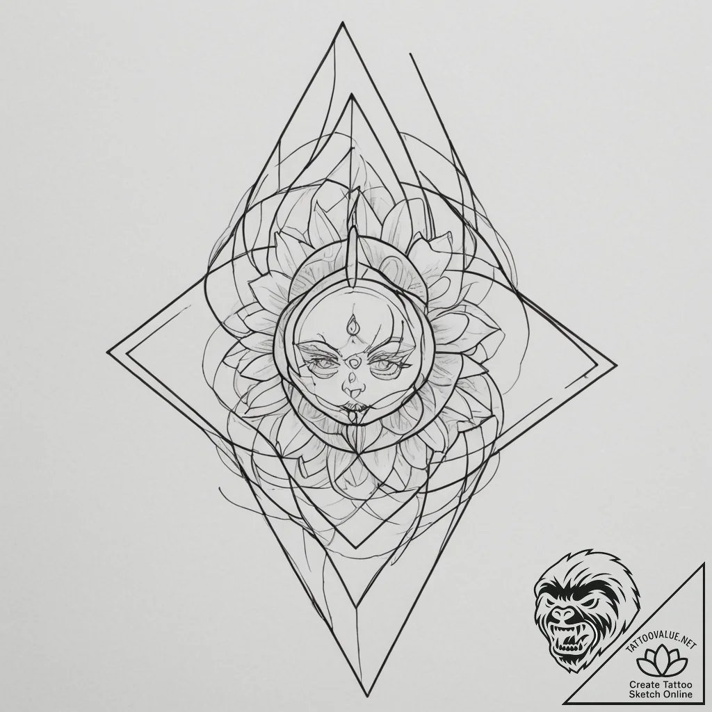 Tattoo sketch an abstract representation of a... - tattoo sketch (№1755014948_0, 12.08.2025 16:09) — tattoovalue.net