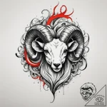 Tattoo sketch an aries symbol formed by styli… – tattoo sketch (№1755016729_0, 12.08.2025 16:38) — tattoovalue.net