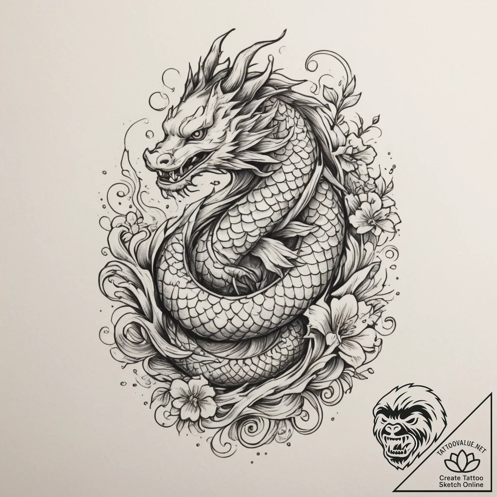 Tattoo design an ancient greek 'meander' patt... - tattoo sketch (№1755017126_0, 12.08.2025 16:45) — tattoovalue.net