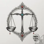 Tattoo sketch libra’s scales, intricately sha… – tattoo sketch (№1755017919_0, 12.08.2025 16:58) — tattoovalue.net