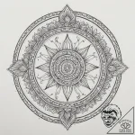 Tattoo sketch a “loading” circle with abstrac… – tattoo sketch (№1755018117_0, 12.08.2025 17:01) — tattoovalue.net
