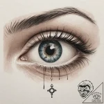 A close-up of a person’s eye with heterochrom… – tattoo sketch (№1755018908_0, 12.08.2025 17:15) — tattoovalue.net