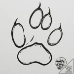 A close-up of a house cat’s paw, showing the… – tattoo sketch (№1755020294_0, 12.08.2025 17:38) — tattoovalue.net