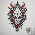 Tattoo design a “completionist” badge with a… – tattoo sketch (№1755020699_0, 12.08.2025 17:44) — tattoovalue.net