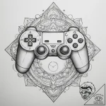 Tattoo sketch a deconstructed game controller… – tattoo sketch (№1755021703_0, 12.08.2025 18:01) — tattoovalue.net