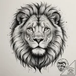 Tattoo sketch a majestic leo lion, its fur an… – tattoo sketch (№1755022100_0, 12.08.2025 18:08) — tattoovalue.net