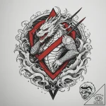 Tattoo design a spartan warrior’s shield and… – tattoo sketch (№1755022303_0, 12.08.2025 18:11) — tattoovalue.net