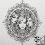 Tattoo design a simple, abstract “family port… – tattoo sketch (№1755023102_0, 12.08.2025 18:25) — tattoovalue.net