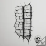 Tattoo sketch a brick wall with cracks, but s… – tattoo sketch (№1755026484_0, 12.08.2025 19:21) — tattoovalue.net