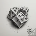 Tattoo sketch a minimalist d20 dice linework…. – tattoo sketch (№1755028094_0, 12.08.2025 19:48) — tattoovalue.net