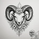 Tattoo sketch a bold aries ram’s head with ne… – tattoo sketch (№1755028907_0, 12.08.2025 20:01) — tattoovalue.net