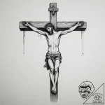 Crucifixion – tattoo sketch (№1755029915_0, 12.08.2025 20:18) — tattoovalue.net