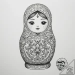 Matryoshka doll – tattoo sketch (№1755031331_0, 12.08.2025 20:42) — tattoovalue.net