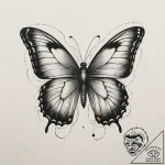Butterfly, tattoo flash sheet design, muted c… – tattoo sketch (№1755032138_0, 12.08.2025 20:55) — tattoovalue.net