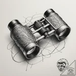 Tattoo sketch a pair of binoculars focused on… – tattoo sketch (№1755032942_0, 12.08.2025 21:09) — tattoovalue.net