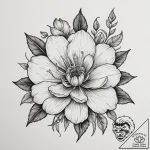 Flower, artistic tattoo sketch, rough sketchy… – tattoo sketch (№1755034360_0, 12.08.2025 21:32) — tattoovalue.net