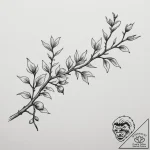 Blackthorn, concept art for tattoo, linework… – tattoo sketch (№1755034562_0, 12.08.2025 21:36) — tattoovalue.net
