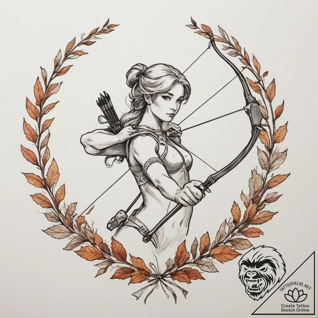 Tattoo sketch a sagittarius archer with a bow... - tattoo sketch (№1755038000_0, 12.08.2025 22:33) — tattoovalue.net