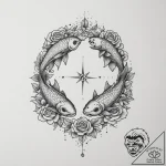 Tattoo design pisces constellation, stars for… – tattoo sketch (№1755038994_0, 12.08.2025 22:49) — tattoovalue.net