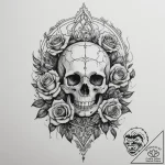 Tattoo design: a symbolic depiction of the cy… – tattoo sketch (№1755039998_0, 12.08.2025 23:06) — tattoovalue.net