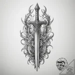 A sacrificial dagger on an altar – tattoo sketch (№1755044023_0, 13.08.2025 00:13) — tattoovalue.net
