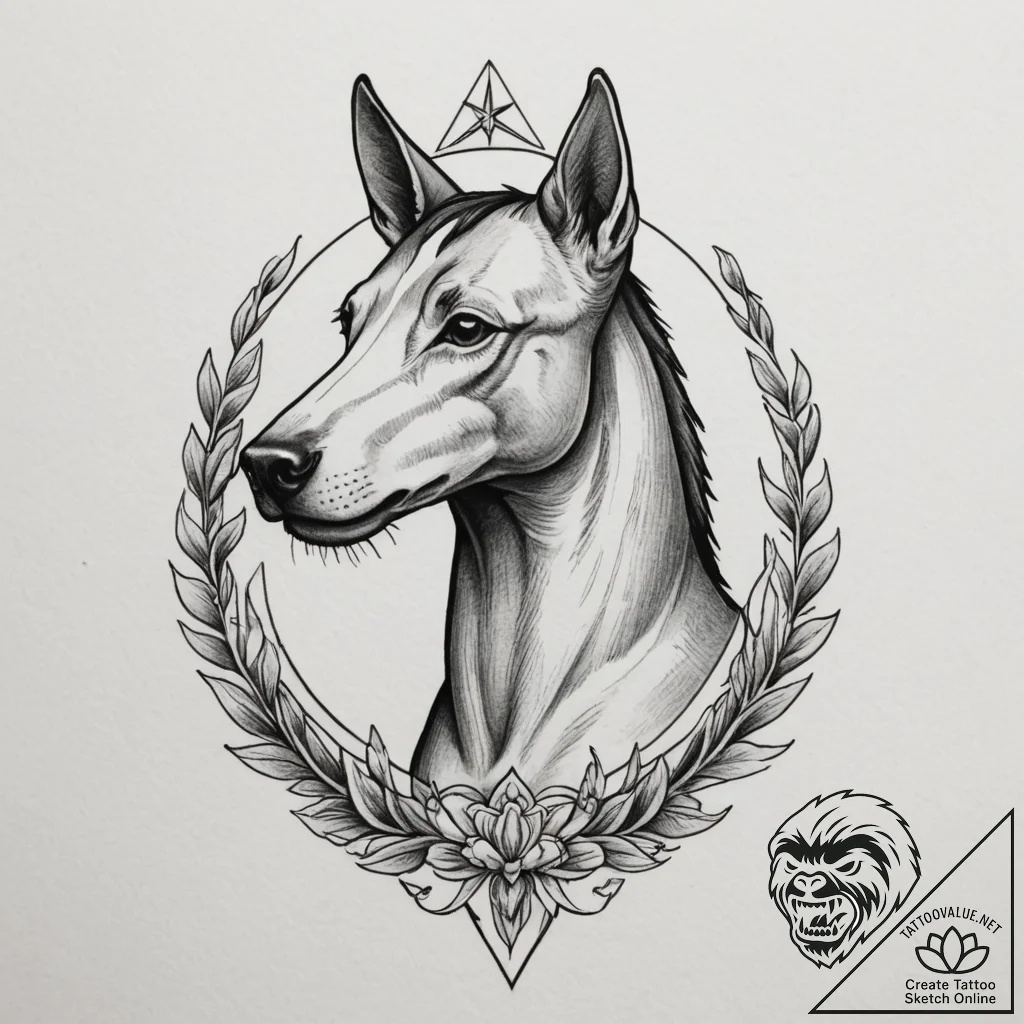 Kelpie, tattoo flash sheet design, black and... - tattoo sketch (№1755044816_0, 13.08.2025 00:26) — tattoovalue.net