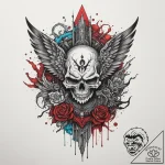 Tattoo design a stylized “boss battle” health… – tattoo sketch (№1755045227_0, 13.08.2025 00:33) — tattoovalue.net