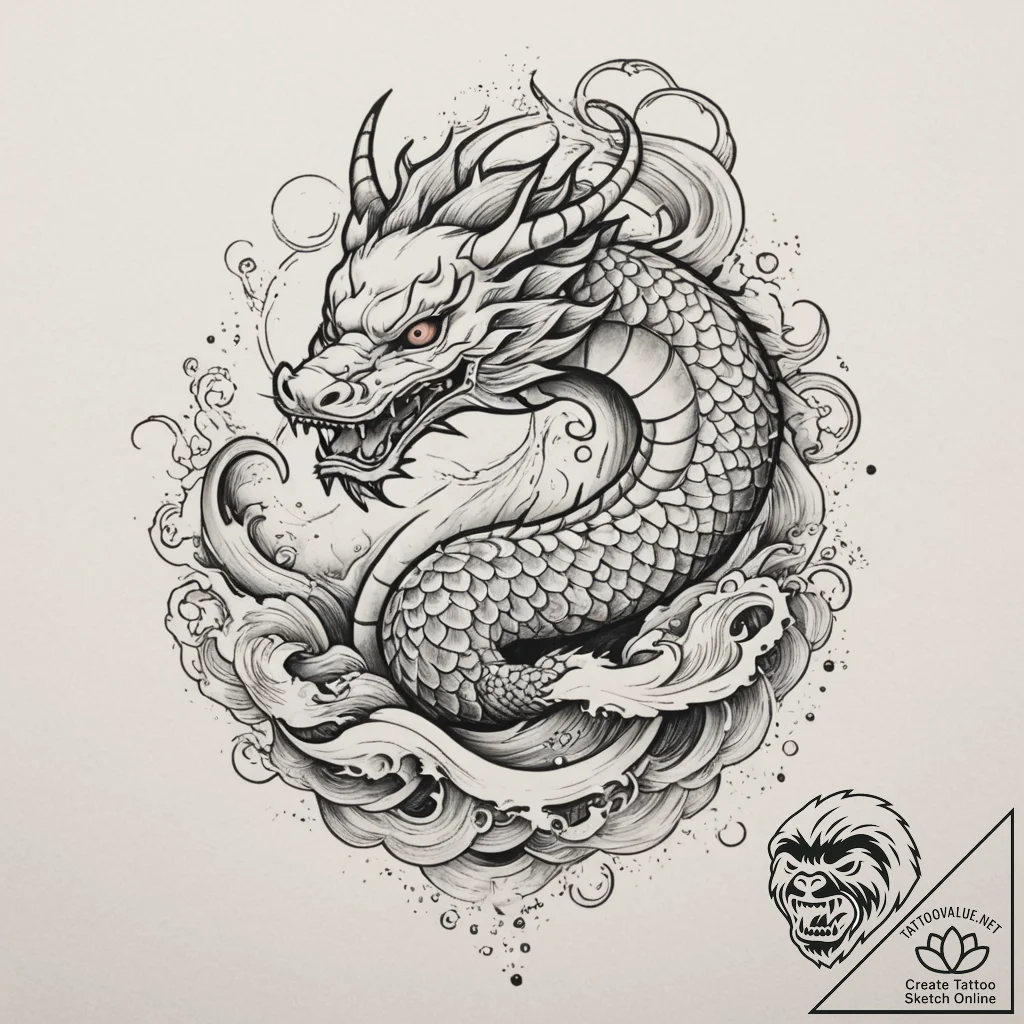 Tattoo design an abstract pattern resembling... - tattoo sketch (№1755045834_0, 13.08.2025 00:43) — tattoovalue.net