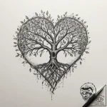 Tattoo sketch a stylized tree of life with ro… – tattoo sketch (№1755046034_0, 13.08.2025 00:47) — tattoovalue.net