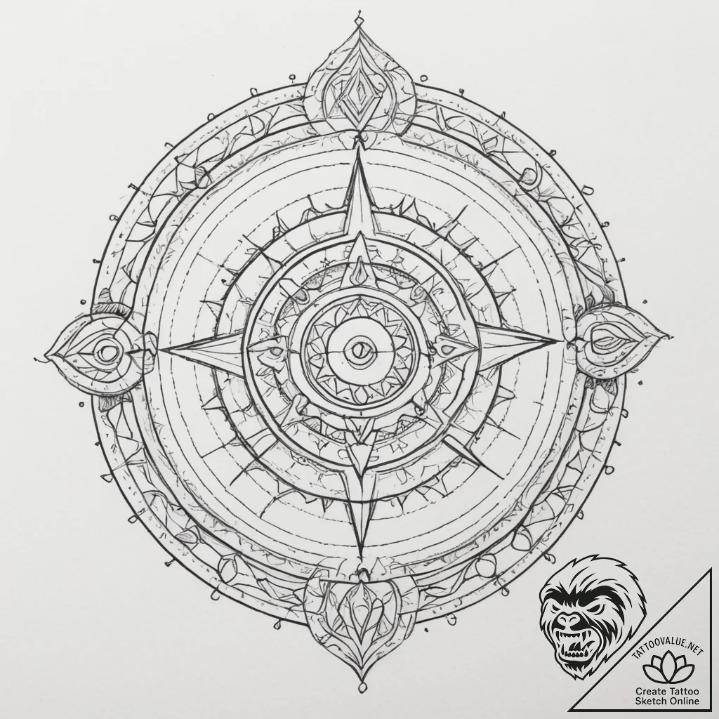 Tattoo design a minimalist representation of... - tattoo sketch (№1755046233_0, 13.08.2025 00:50) — tattoovalue.net
