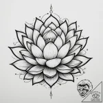 Tattoo design a lotus flower whose petals are… – tattoo sketch (№1755048456_0, 13.08.2025 01:27) — tattoovalue.net